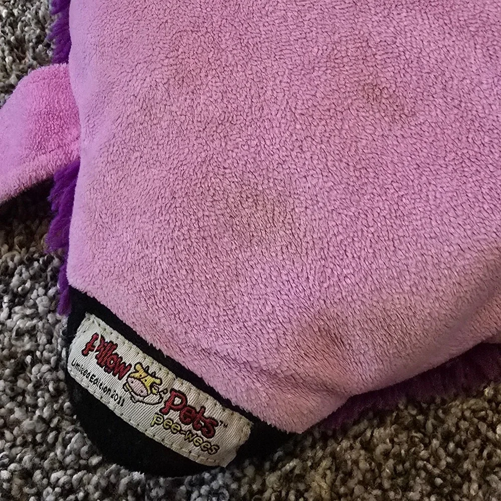 Pillow Pets Pee-Wees 2010‎ Ladybug Plush Purple Pink Polka Dot Small Limited Ed